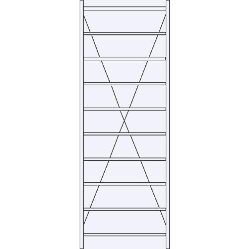 Grundregal R 3000, 10 Böden, B 1055 mm x T 800 mm, Böden verzinkt