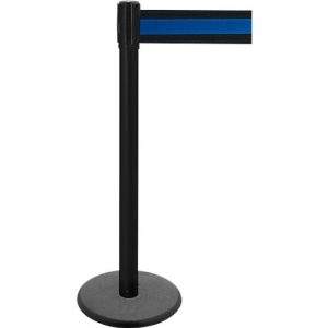 Gurtpfosten GLA 29, schwarz, Gurt schwarz/blau Gurtpfosten GLA 29, schwarz, Gurt schwarz/blau