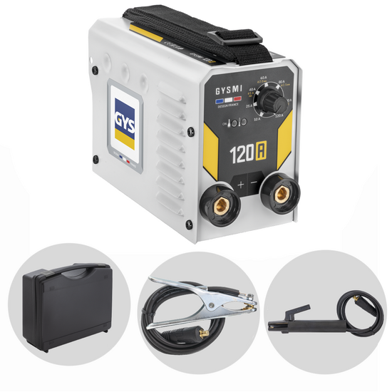 Gys Gysmi 120A – Inverter-Schweißgerät (MMA) – Kofferset – Gleichstrom (DC)