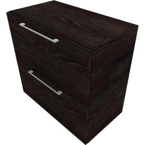 Hängeregisterschrank SOLUS PLAY, 2 Ordnerhöhen, B 800 x T 440 x H 748 mm, Mooreiche Hängeregisterschrank SOLUS PLAY, 2 Ordnerhöhen, B 800 x T 440 x H 748 mm, Mooreiche
