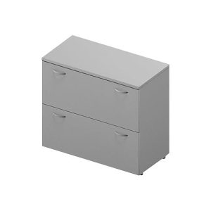 Hängeregistraturschrank ARLON OFFICE, 2 Ordnerhöhen, B 900 x T 450 x H 816 mm, lichtgrau/alu Hängeregistraturschrank ARLON OFFICE, 2 Ordnerhöhen, B 900 x T 450 x H 816 mm, lichtgrau/alu
