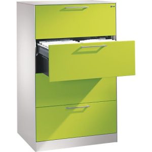 Hängeregistraturschrank ASISTO C 3000, 4 Schubladen, 2-bahnig, B 800 mm, weiß/viridingrün Hängeregistraturschrank ASISTO C 3000, 4 Schubladen, 2-bahnig, B 800 mm, weiß/viridingrün