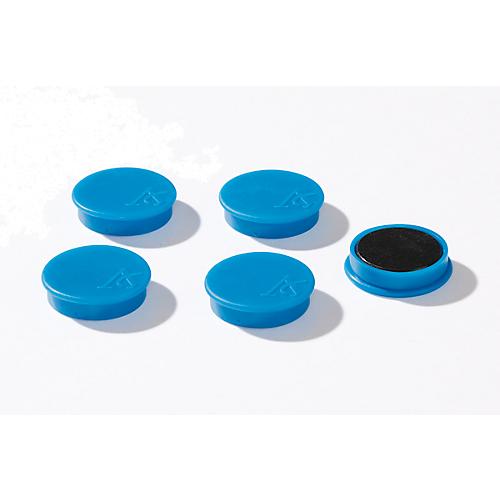Haftmagnete, Ø 30 mm, Haftkraft ca. 700 g, 5 Stück, blau