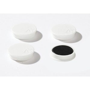 Haftmagnete, Ø 40 mm, Haftkraft ca. 1200 g, 4 Stück, weiß Haftmagnete, Ø 40 mm, Haftkraft ca. 1200 g, 4 Stück, weiß