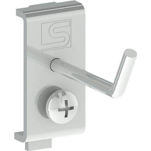 Haken R1 für Arbeitstisch TRESTON Quick Edge, bis 10 kg, ESD-leitfähig, reinraumgeeignet, Ø 4 x L 50 mm, Stahl galvanisiert, 5 Stück