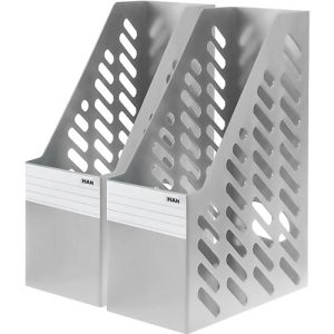 HAN Stehsammler, Breite 115 mm, Kunststoff, 2 Stück, lichtgrau HAN Stehsammler, Breite 115 mm, Kunststoff, 2 Stück, lichtgrau