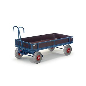 Handpritschenwagen, für den Innenbereich, mit Bordwänden, Luftreifen, 1160×760 mm Handpritschenwagen, für den Innenbereich, mit Bordwänden, Luftreifen, 1160×760 mm