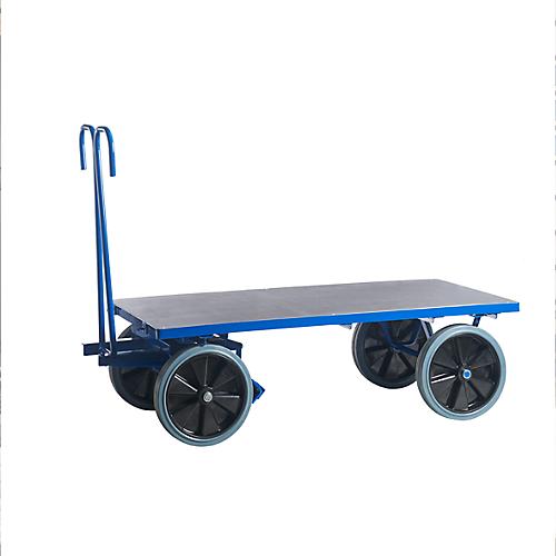 Handpritschenwagen, für den Innenbereich, ohne Bordwände, 1600 x 800 mm, Vollgummi