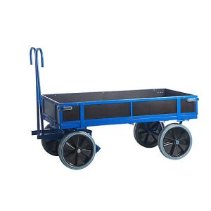 Handpritschenwagen, mit Bordwänden, Vollgummi, 1560×760 mm Handpritschenwagen, mit Bordwänden, Vollgummi, 1560×760 mm