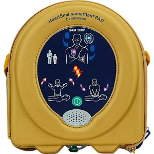 HeartSine SAM360P Defibrillator, AED, für den Innenbereich, mit automatischer Schockauslösung, mit Alarm, 4 Jahre Allgefahren-Zusatzversicherung, im Acrylglaswandkasten HeartSine SAM360P Defibrillator, AED, für den Innenbereich, mit automatischer Schockauslösung, mit Alarm, 4 Jahre Allgefahren-Zusatzversicherung, im Acrylglaswandkasten