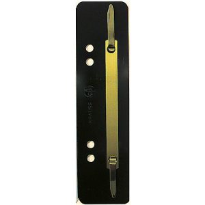 Heftstreifen Exacompta 425001B, Lochung 60 & 80 mm, L 150 x B 35 mm, Kunststoff & Metall, schwarz, 100 Stück