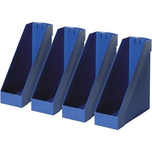 HELIT Stehsammler, extra breit, Polystyrol, 4 Stück blau HELIT Stehsammler, extra breit, Polystyrol, 4 Stück blau