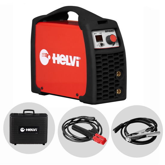 Helvi Sparc 200 - Inverter-Schweißgerät (MMA) + Stoßfester Koffer, Gleichstrom (DC)