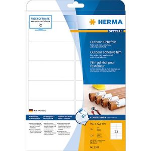 Herma wetterfeste Etiketten Nr. 9533 aus Polyesterfolie, 120 Etiketten, 10 Bogen Herma wetterfeste Etiketten Nr. 9533 aus Polyesterfolie, 120 Etiketten, 10 Bogen