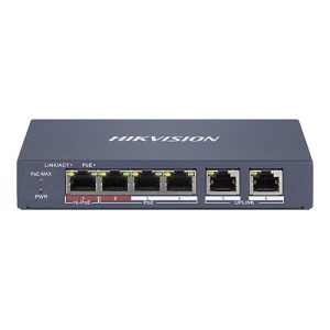 Hikvision DS-3E1106HP-EI – Switch – Smart – 3 x 10/100 (PoE+) + 2 x 10/100 (Uplink) + 1 x 10/100 (Hi-PoE) – Desktop – High PoE / PoE+ (60 W) Hikvision DS-3E1106HP-EI – Switch – Smart – 3 x 10/100 (PoE+) + 2 x 10/100 (Uplink) + 1 x 10/100 (Hi-PoE) – Desktop – High PoE / PoE+ (60 W)
