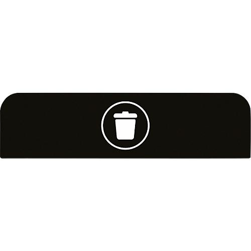 Hinweistafel für konfigurierbare Recyclingstation von Rubbermaid, für 125 Liter Behältereinheit, Restmüll, schwarz