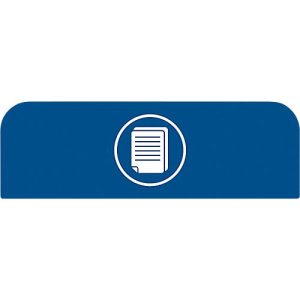Hinweistafel für konfigurierbare Recyclingstation von Rubbermaid, für 87 Liter Behältereinheit, Papier, blau