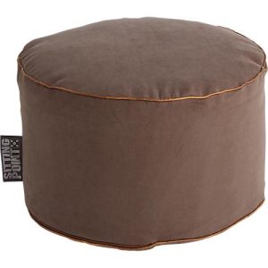 Hocker JAMIE DotCom, Canvasoptik, Ø 500 x H 300 mm, braun Hocker JAMIE DotCom, Canvasoptik, Ø 500 x H 300 mm, braun