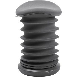 Hocker Topstar® Sitness 4D, für bewegtes & ergonomisches Sitzen, Federmechanik, sitzhöhenverstellbar, B 375 x T 360 x H 530-640 mm, Stoffbezug grau