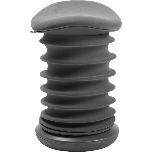 Hocker Topstar® Sitness 4D, für bewegtes & ergonomisches Sitzen, Federmechanik, sitzhöhenverstellbar, B 375 x T 360 x H 530-640 mm, Stoffbezug grau