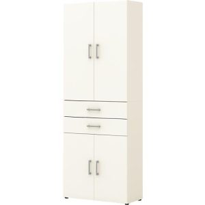 Home Office Schrank TEMPIO, aus Holz, 4 Türen, 2 Schubkästen, 6 OH, B 800 x T 340 x H 2130 mm, weiß/weiß Home Office Schrank TEMPIO, aus Holz, 4 Türen, 2 Schubkästen, 6 OH, B 800 x T 340 x H 2130 mm, weiß/weiß