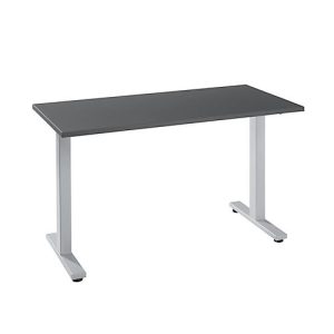 Home Office Schreibtisch Start Off, Rechteck, T-Fuß, B 1300 x T 650 x H 735 mm, graphit/weißaluminium Home Office Schreibtisch Start Off, Rechteck, T-Fuß, B 1300 x T 650 x H 735 mm, graphit/weißaluminium