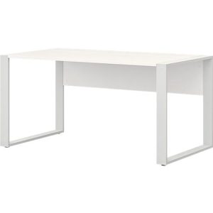Home Office Schreibtisch TEMPIO, Rechteck, Kufen, B 1500 x T 800 x H 740 mm, weiß + Kabelführungsbügel Home Office Schreibtisch TEMPIO, Rechteck, Kufen, B 1500 x T 800 x H 740 mm, weiß + Kabelführungsbügel