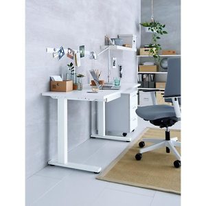 Home Office Tisch mit Zubehörschublade, Rechteck, C-Fuß, B 1200 x T 600 x H 735 mm, weiß/weiß Home Office Tisch mit Zubehörschublade, Rechteck, C-Fuß, B 1200 x T 600 x H 735 mm, weiß/weiß