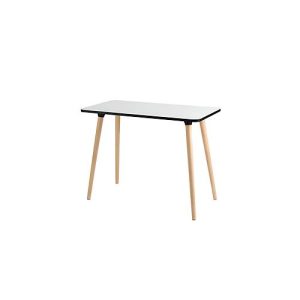 Home Office Tisch, Rechteck, 4-Fuß Gestell aus Massivholz, B 1140 x T 600 x H 750 mm, weiß/Buche Home Office Tisch, Rechteck, 4-Fuß Gestell aus Massivholz, B 1140 x T 600 x H 750 mm, weiß/Buche