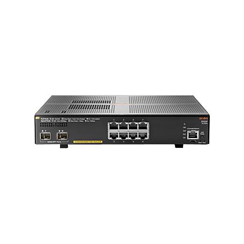 HPE Aruba 2930F 8G PoE+ 2SFP+ - Switch - L3 - managed - 8 x 10/100/1000 (PoE+) + 2 x 1 Gigabit/10 Gigabit SFP+ (Uplink) - an Rack montierbar