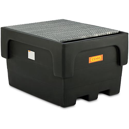 IBC-Auffangwanne, Polyethylen, 1100 l, 1500 kg, Stahlrost, unterfahrbar
