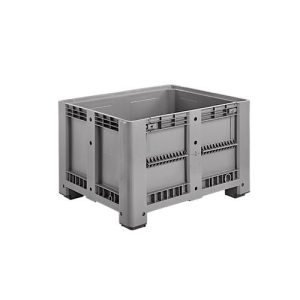 Industriebox, mit 4 Füßen, geschlossen m. Entnahmeklappe, 610 Liter