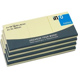 INFO Haftnotizen, 50 mm x 40 mm, 12 x 100 Blatt INFO Haftnotizen, 50 mm x 40 mm, 12 x 100 Blatt