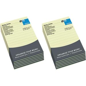 INFO Haftnotizen, liniert, 100 mm x 150 mm, 12 x 100 Blatt INFO Haftnotizen, liniert, 100 mm x 150 mm, 12 x 100 Blatt