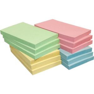 INFO Haftnotizen, Recyclingpapier, 125 x 75 mm, 12 x 100 Blatt, blanko, bunt INFO Haftnotizen, Recyclingpapier, 125 x 75 mm, 12 x 100 Blatt, blanko, bunt