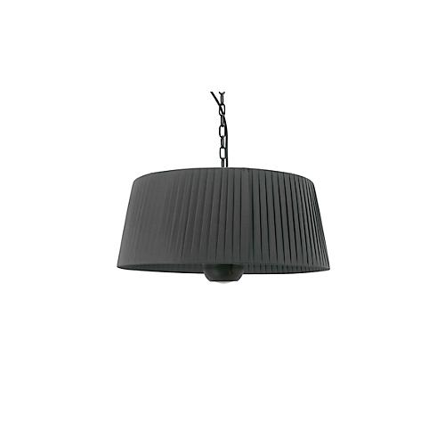 Infrarot Heizstrahler Fiamma, für die Deckenmontage im Außenbereich, 1800 W, IP24, LED-Beleuchtung & Fernbedienung, B 600 x T 600 x H 300 mm, schwarz
