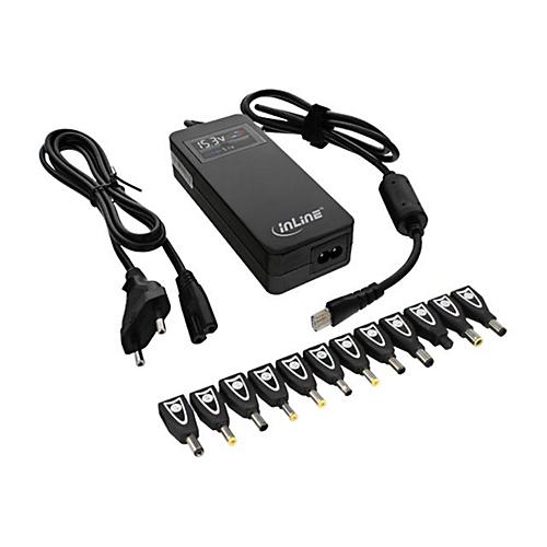 InLine 26618S Universal - Netzteil - Wechselstrom 100-240 V - 90 Watt - Ausgangsanschlüsse: 2 - Schwarz