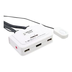 InLine Cable KVM Switch – KVM-/Audio-/USB-Switch – 2 x KVM/Audio/USB – 1 lokaler Benutzer – Desktop InLine Cable KVM Switch – KVM-/Audio-/USB-Switch – 2 x KVM/Audio/USB – 1 lokaler Benutzer – Desktop