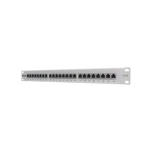 Intellinet 24-Port Cat6 Patchpanel, geschirmt, FTP, 1 HE, Klemmleisten mit 90 Grad abgewinkelten Kabeleinführungen – Patch Panel – 1U – 19“‘ Intellinet 24-Port Cat6 Patchpanel, geschirmt, FTP, 1 HE, Klemmleisten mit 90 Grad abgewinkelten Kabeleinführungen – Patch Panel – 1U – 19“‘