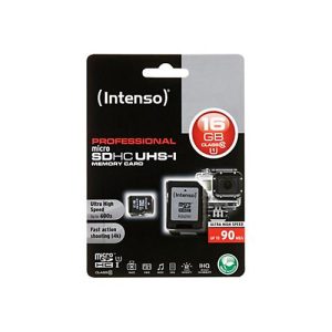 Intenso – Flash-Speicherkarte (microSDHC/SD-Adapter inbegriffen) – 16 GB – UHS Class 1 / Class10 – microSDHC UHS-I