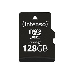 Intenso – Flash-Speicherkarte (microSDXC-an-SD-Adapter inbegriffen) – 128 GB – Class 10 – microSDXC