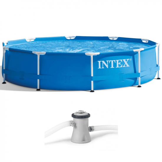 Intex Metal Frame 28202NP - Ø305x76 cm - Runder Pool + Filterpumpe