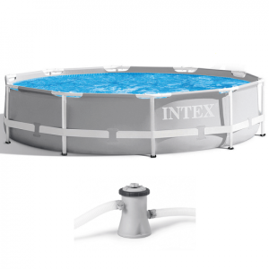 Intex Prisma Frame 26702NP – Ø305×76 cm – Runder Pool + Filterpumpe