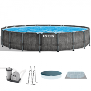 Intex Prisma Frame Greywood 26744NP – Ø549×122 cm – Runder Pool Intex Prisma Frame Greywood 26744NP – Ø549×122 cm – Runder Pool