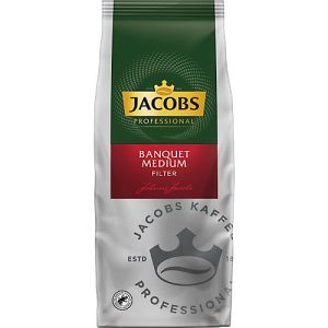 Jacobs Banquet Medium Filterkaffee, 1 kg, High Yield, RA-zertifiziert, Intensität 3/5, für Filtermaschinen Jacobs Banquet Medium Filterkaffee, 1 kg, High Yield, RA-zertifiziert, Intensität 3/5, für Filtermaschinen