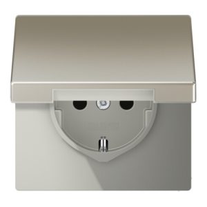 Jung SCHUKO-Steckdose edelstahl ES 1520 KL Jung SCHUKO-Steckdose edelstahl ES 1520 KL