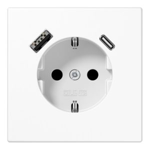 Jung SCHUKO Steckdose mit USB Typ AC LS1520-15CAWW Jung SCHUKO Steckdose mit USB Typ AC LS1520-15CAWW