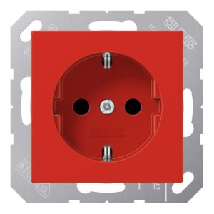 Jung SCHUKO-Steckdose rot A 1520 BF RT Jung SCHUKO-Steckdose rot A 1520 BF RT