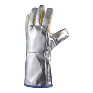 Jutec Hitzehandschuhe, L.38cm, Aramid/Preox-Aramid-Alu 5 Finger / Kat.III max.1000° Jutec Hitzehandschuhe, L.38cm, Aramid/Preox-Aramid-Alu 5 Finger / Kat.III max.1000°