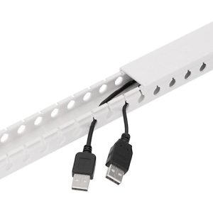 Kabelkanal Set OrgaNice, für eine geordnete Kabelführung auf Schreibtischen, 9 Kanäle, mit Innen- & Außenecken, L 390 mm, PVC, weiß Kabelkanal Set OrgaNice, für eine geordnete Kabelführung auf Schreibtischen, 9 Kanäle, mit Innen- & Außenecken, L 390 mm, PVC, weiß